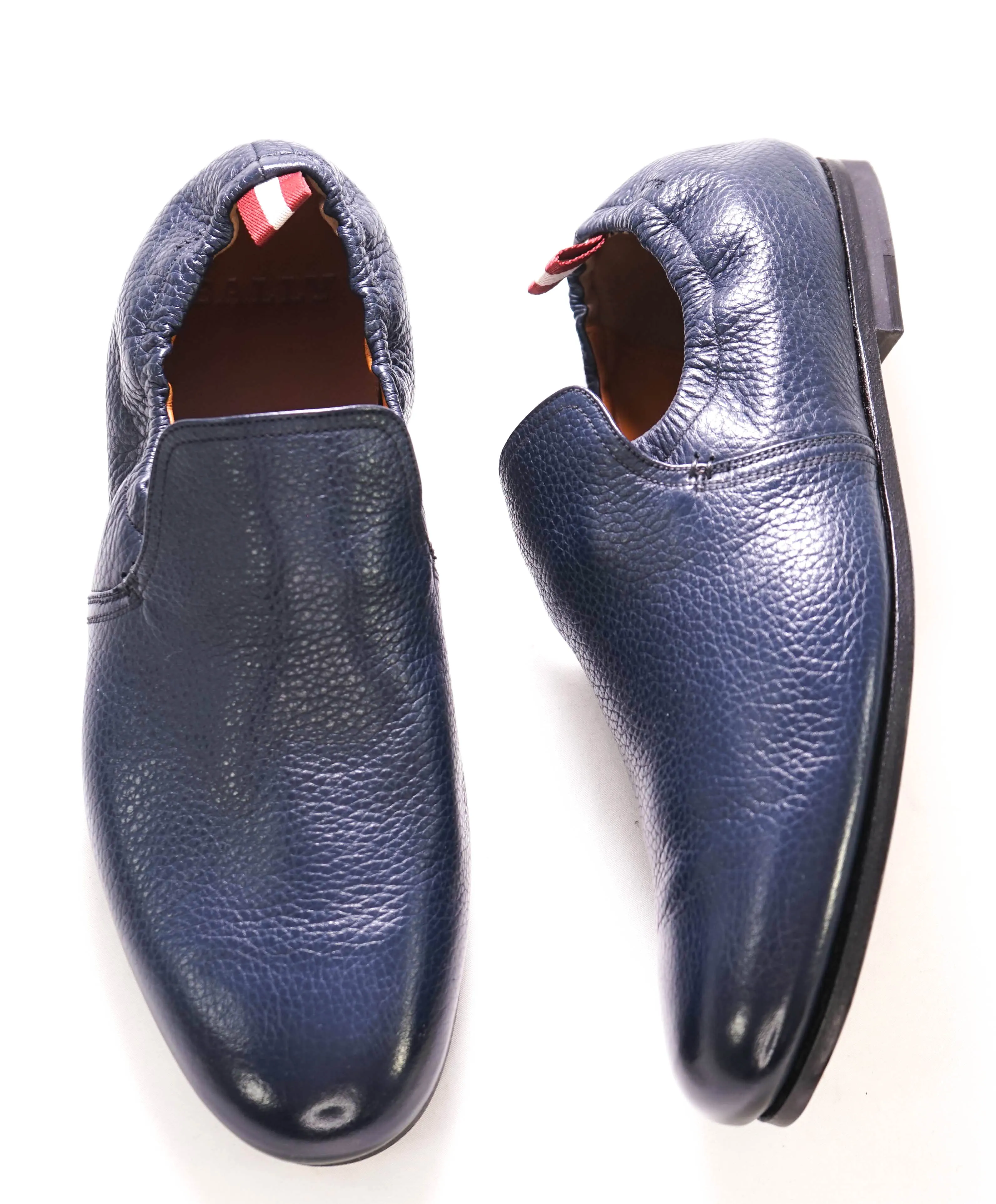 BALLY - “PLANK/136” Goodyear Reverse Blue Leather Loafers - 7 D