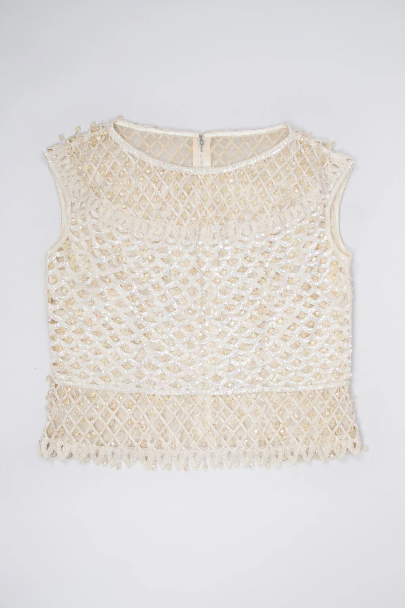 Beaded Sleeveless Shell