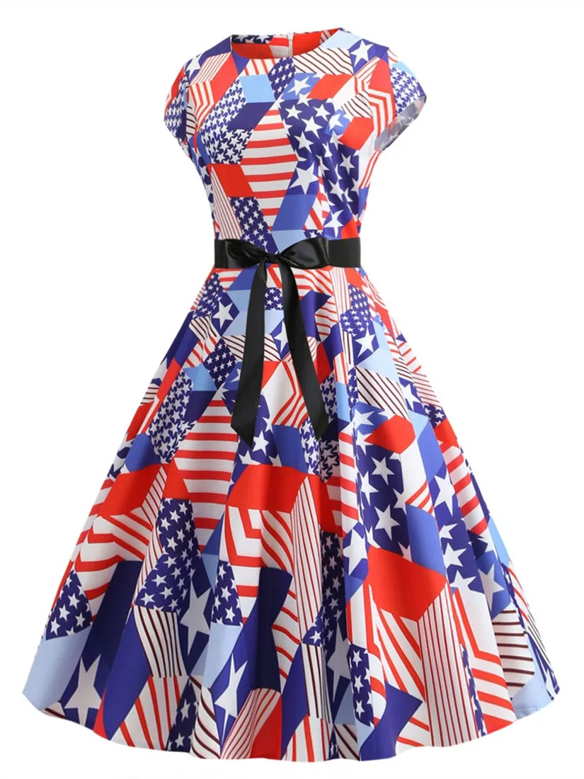 BerryBetty - Independence Day 50'S 60'S Rockabilly Swing Dress