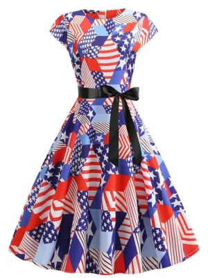 BerryBetty - Independence Day 50'S 60'S Rockabilly Swing Dress