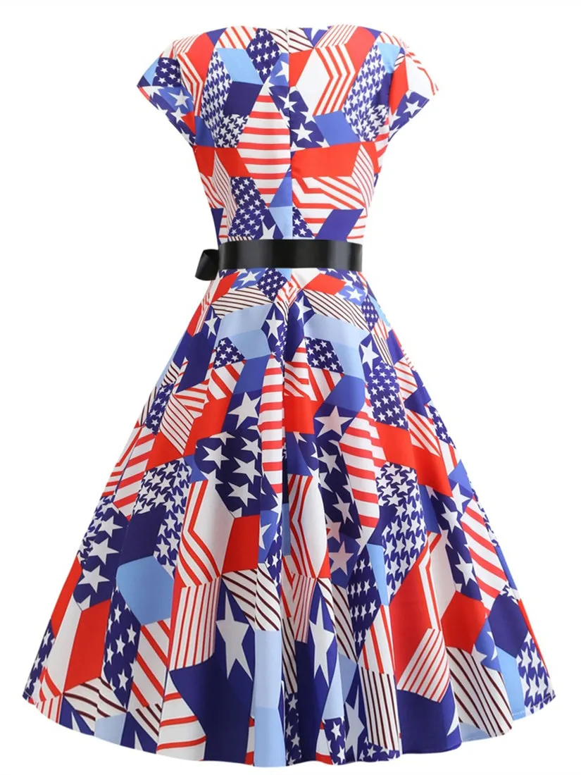 BerryBetty - Independence Day 50'S 60'S Rockabilly Swing Dress