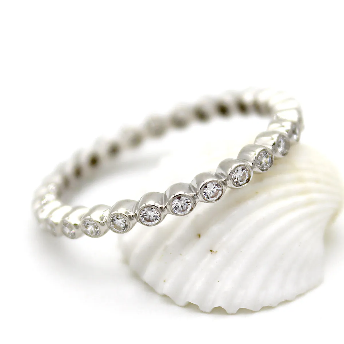 Bezel Set Full Classic Eternity Round Band
