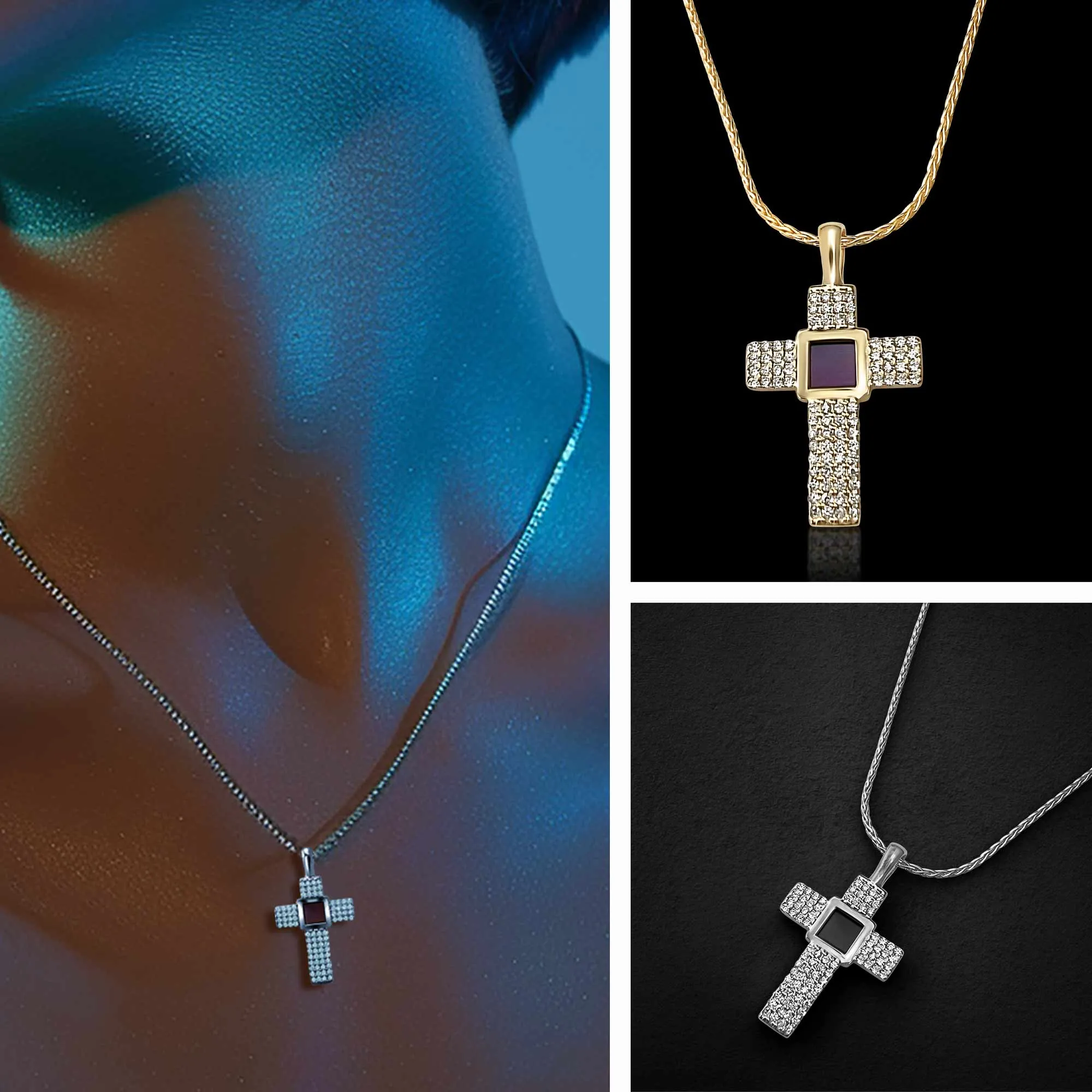 Bible Jewelry With Nano Holy Scripture - Aurora Cross Necklace