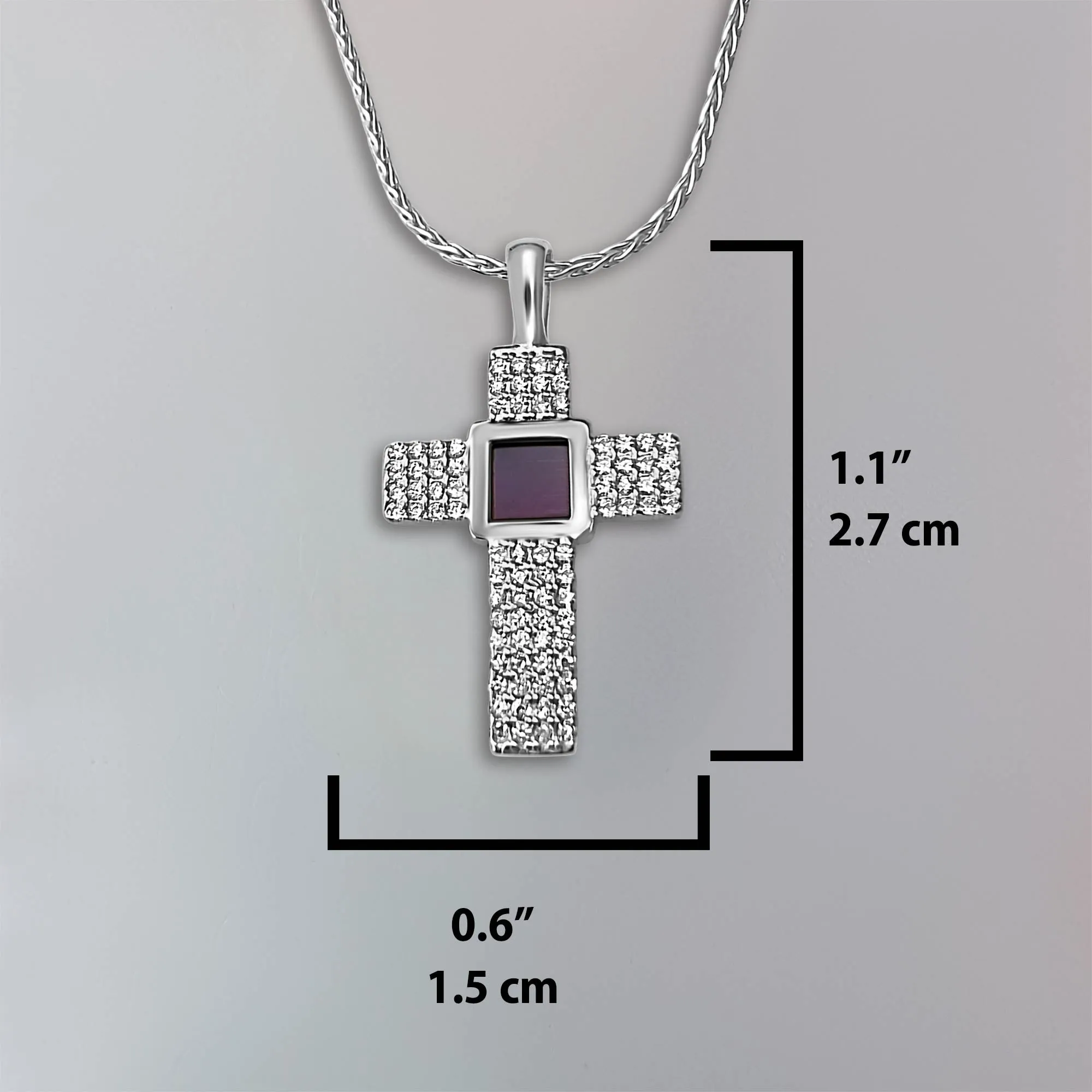 Bible Jewelry With Nano Holy Scripture - Aurora Cross Necklace