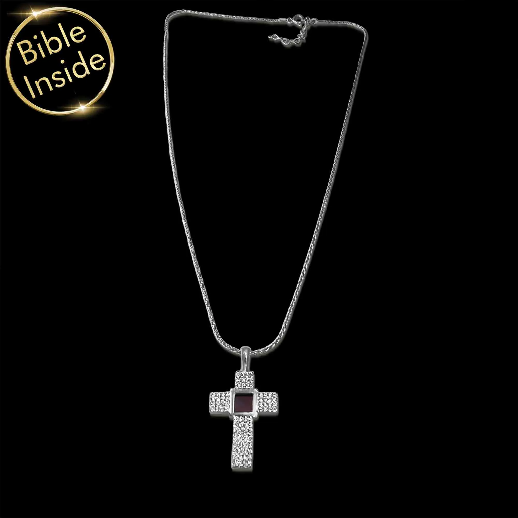 Bible Jewelry With Nano Holy Scripture - Aurora Cross Necklace