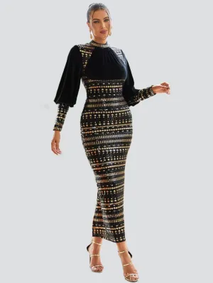 Bishop Sleeve Vintage Dress XJ1779