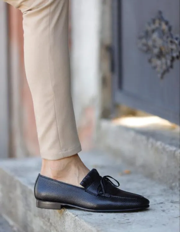 Black Kiltie Loafers