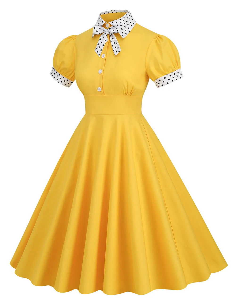 Blue Bowknot Swing Vintage 1950S Dress