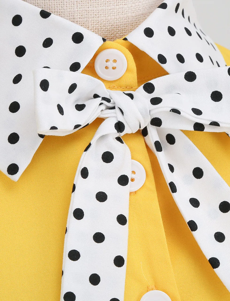 Blue Bowknot Swing Vintage 1950S Dress