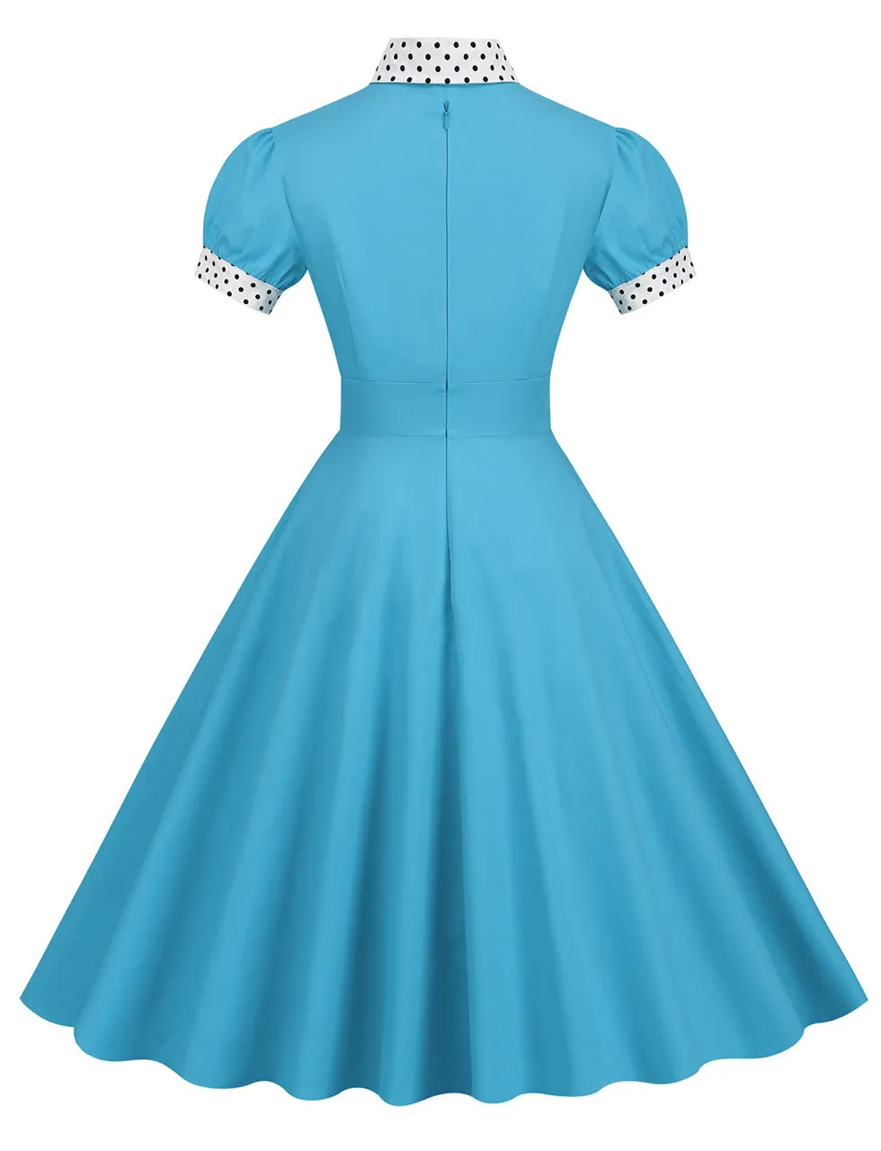 Blue Bowknot Swing Vintage 1950S Dress