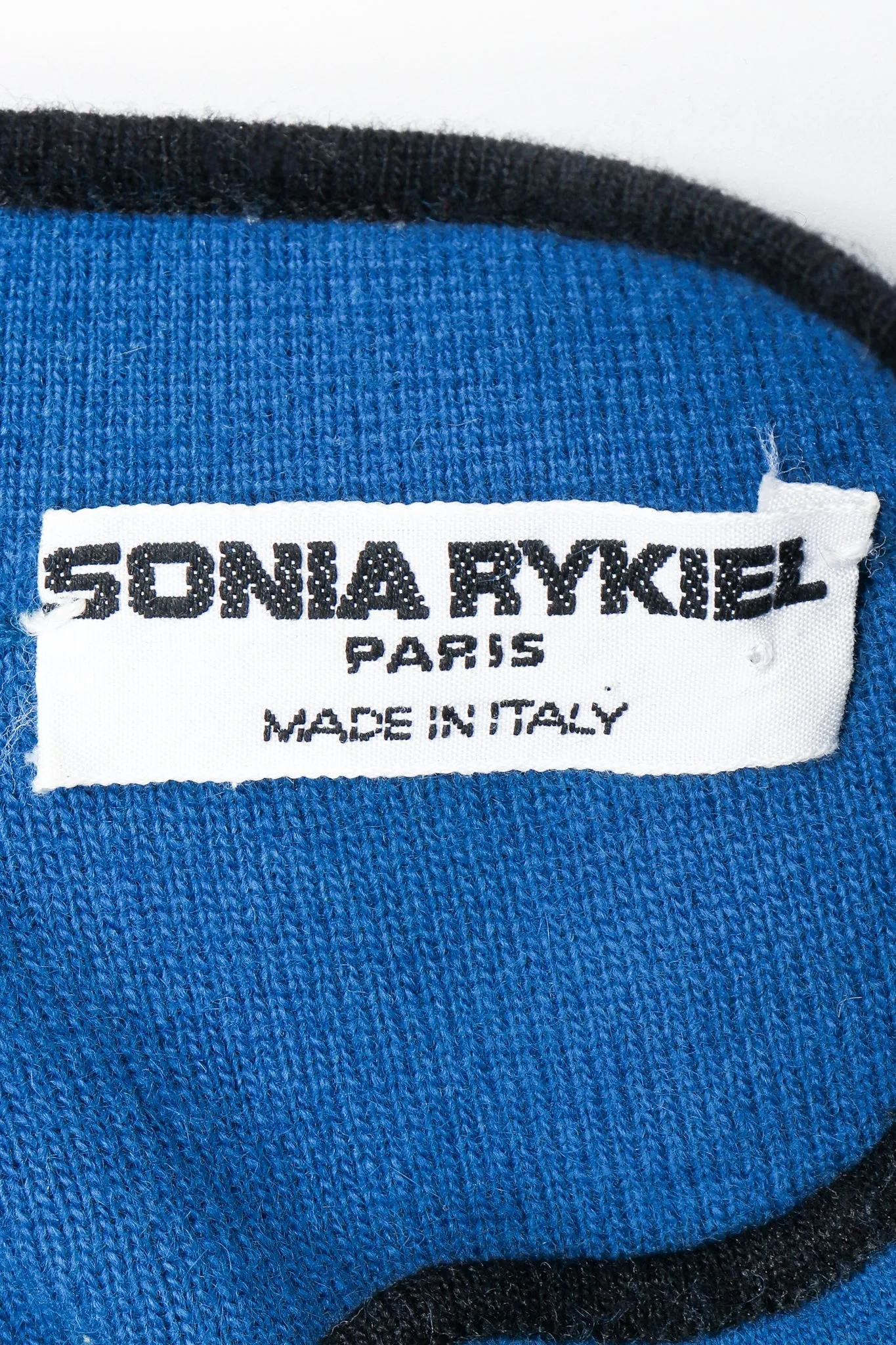 Blue Knit High Neck Sweater