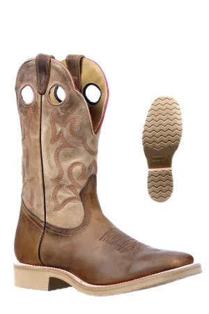 Boulet Men's Hillbilly Golden Wide Square Toe Boot