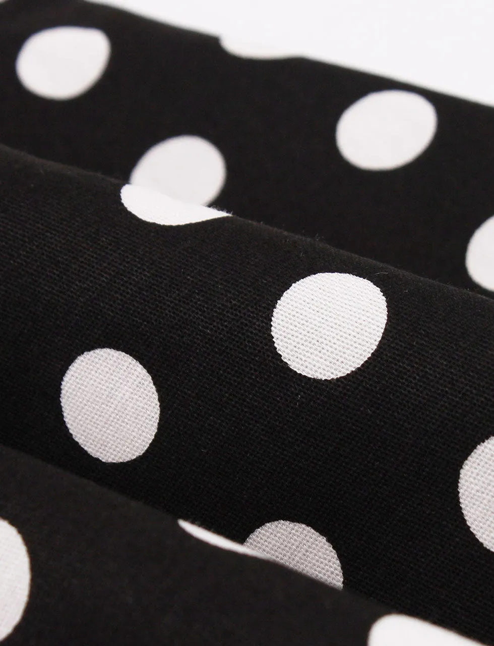 BowKnot Collar Polka Dots Vintage 1950S Dress