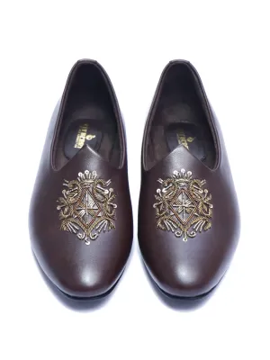 Brown Royal Juttis for Grooms