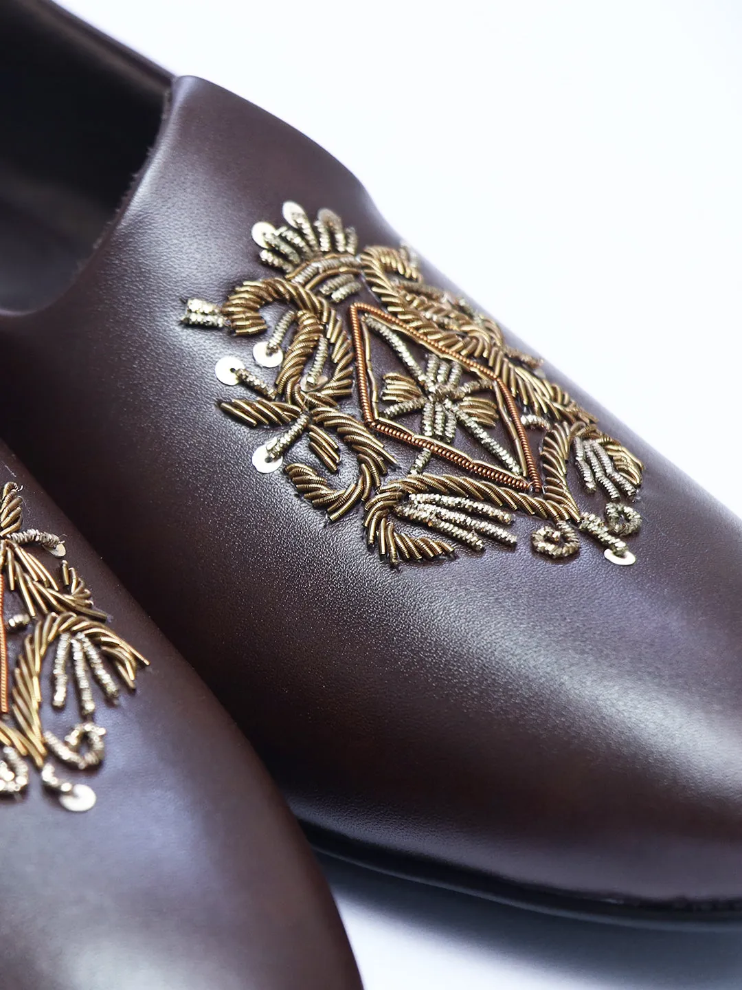 Brown Royal Juttis for Grooms