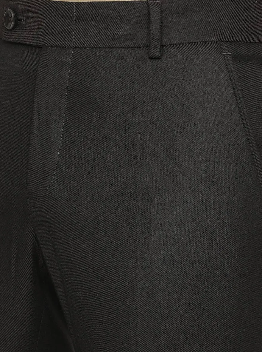 Brown Solid Super Slim Fit Formal Trouser | JadeBlue