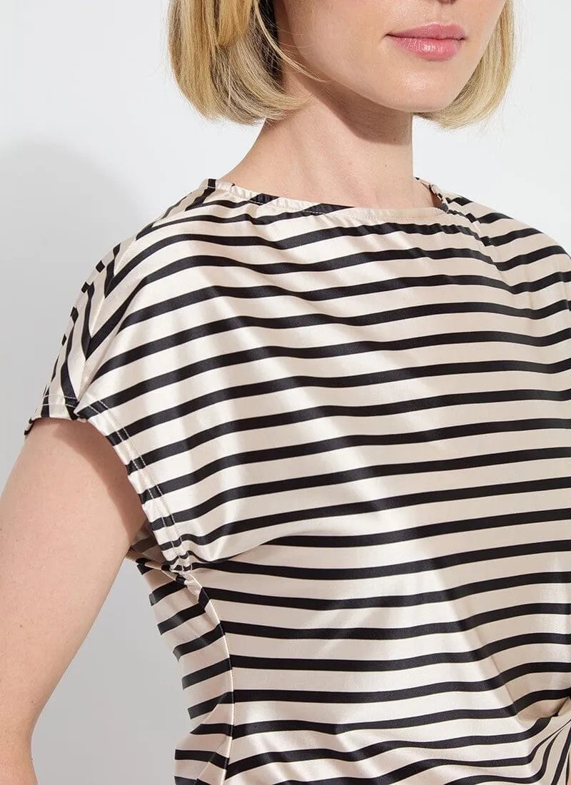 Bruna Side Draped Top Printed