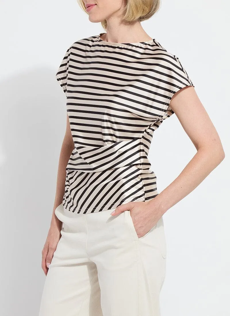 Bruna Side Draped Top Printed