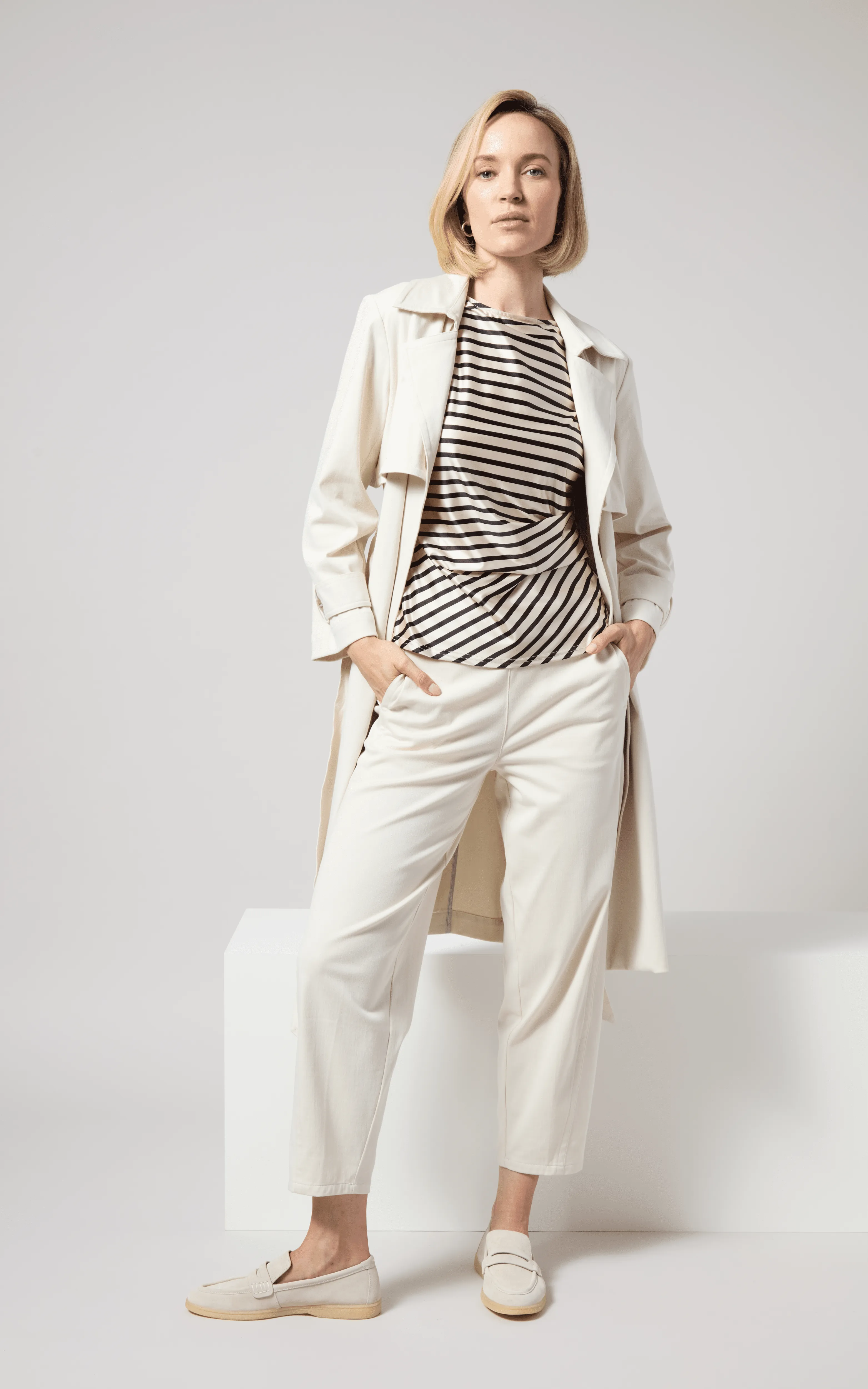 Bruna Side Draped Top Printed