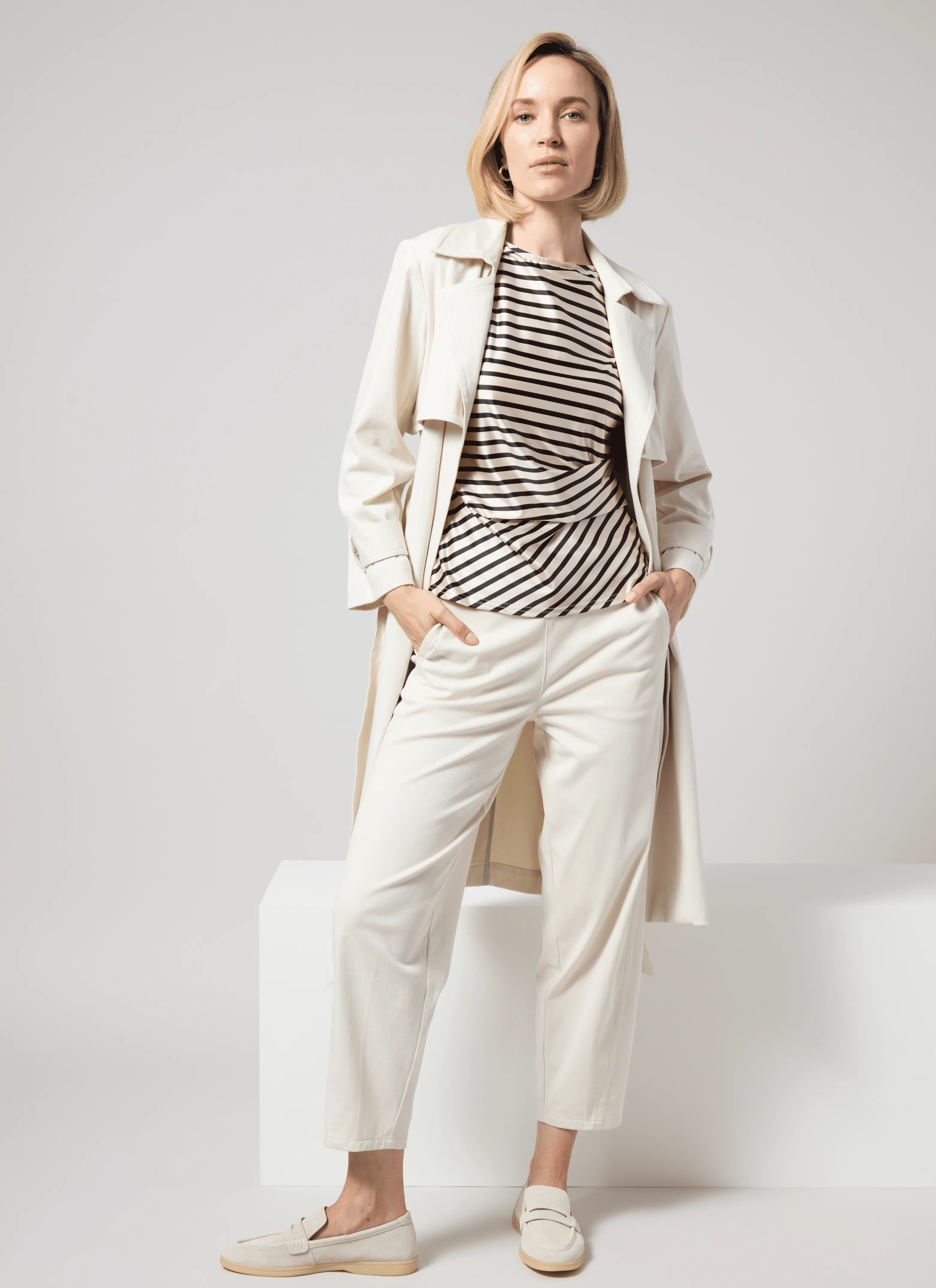 Bruna Side Draped Top Printed