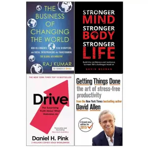 Business of Changing, Stronger Mind, Drive, Getting Things Done 4 Books Set