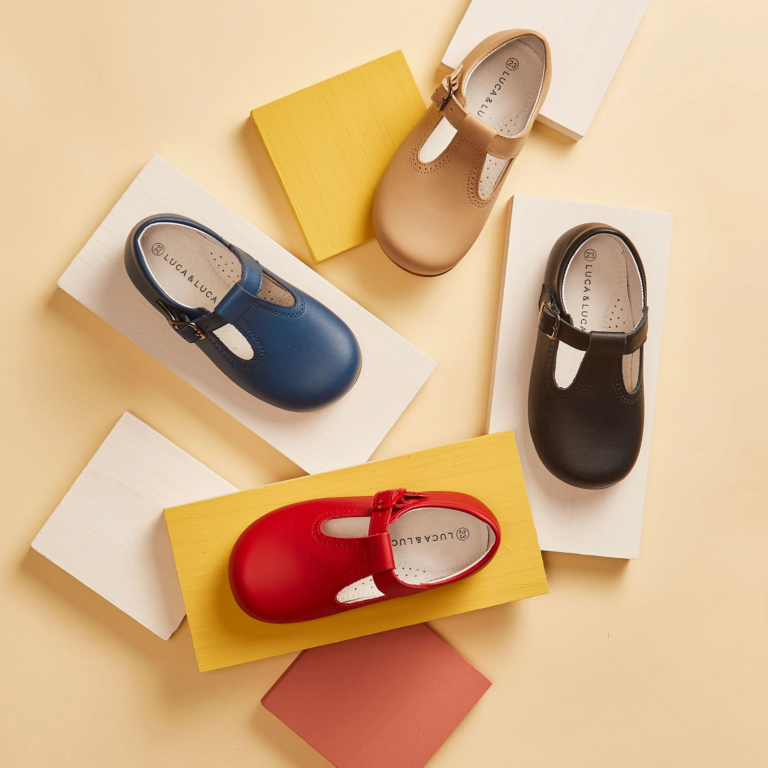 CAMEL T-BAR SHOES