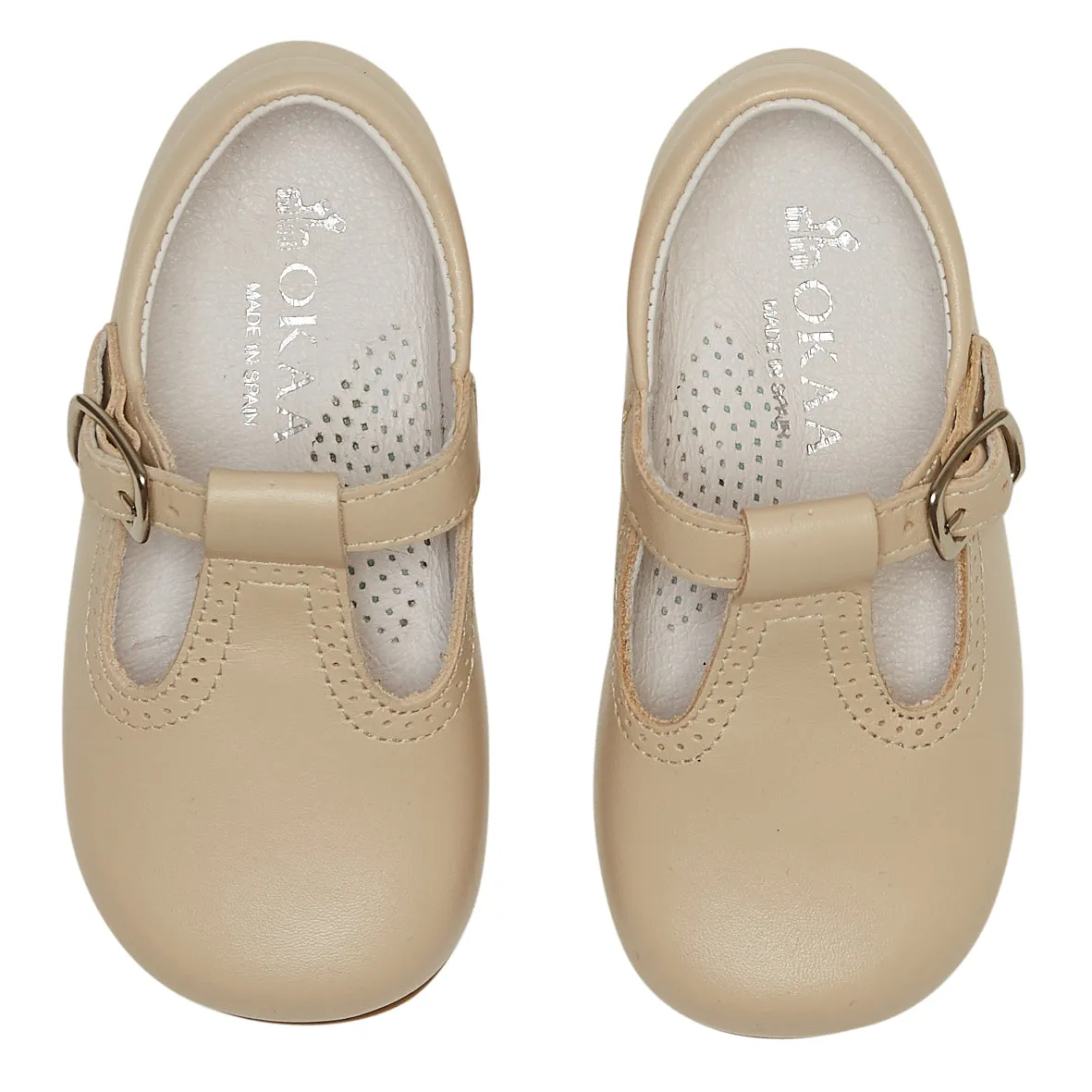 CAMEL T-BAR SHOES