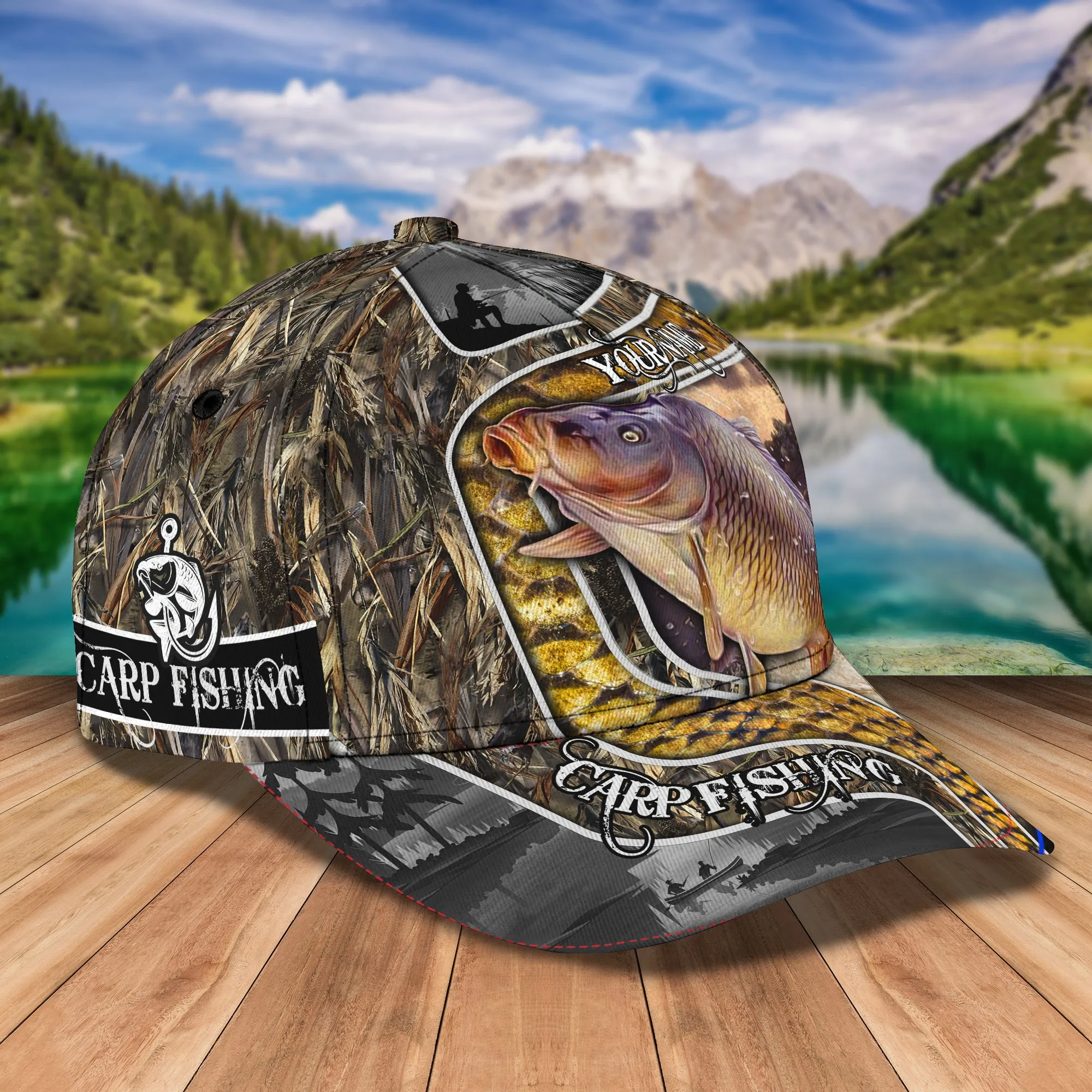 CARP Fishing- Personalized Name Cap - HN95