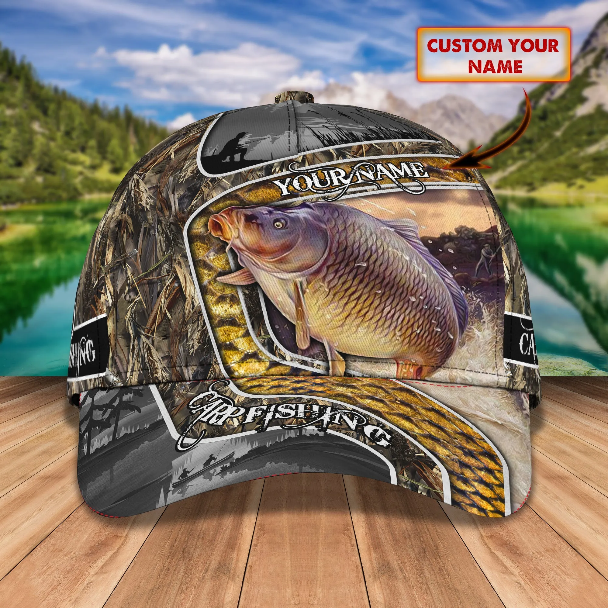 CARP Fishing- Personalized Name Cap - HN95