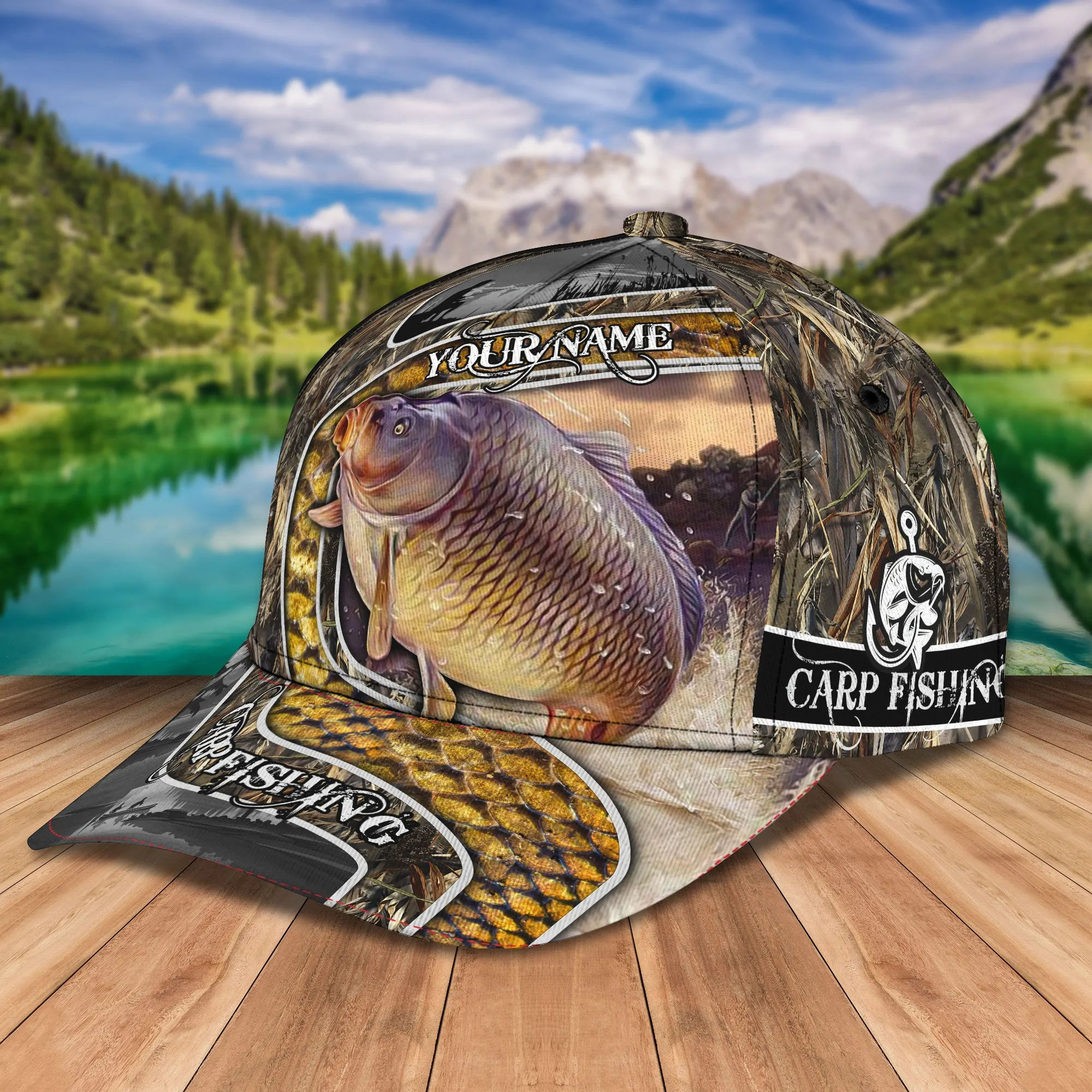 CARP Fishing- Personalized Name Cap - HN95