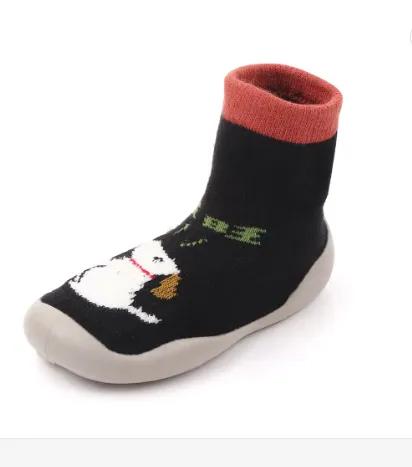 Cartoon Print Anti-Skid Rubber Shoe Socks- FDs