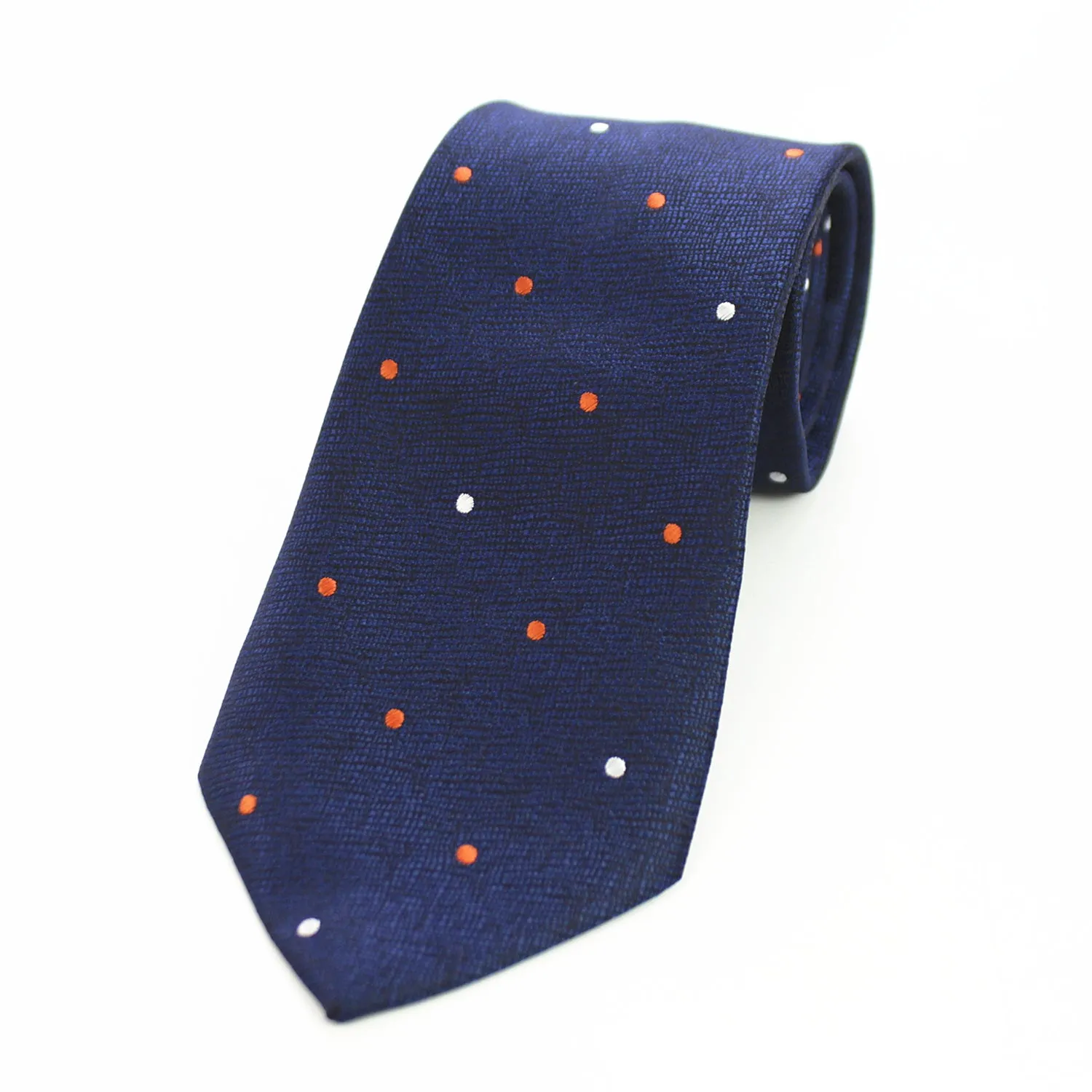 Celino Blue Dots 100% Woven Silk Tie for Men Necktie Premium Turkey Made