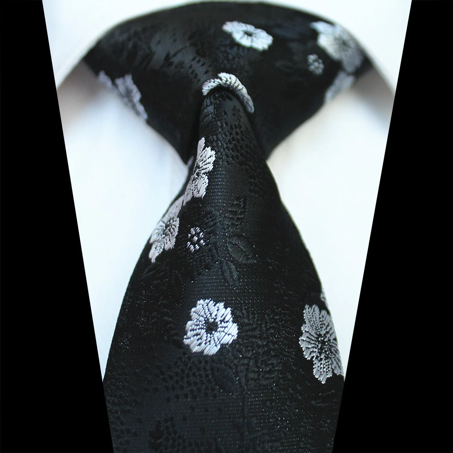 Celino Men's Black Paisley Silk Multi Color Neck tie neckties Premium Turkey Made