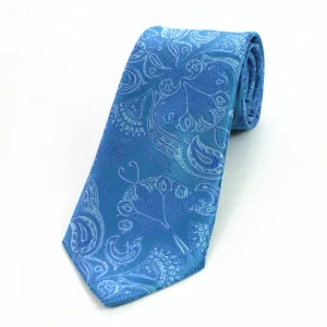 Celino Metalic Blue 100% Woven Silk Tie for Men Necktie Premium Turkey Made