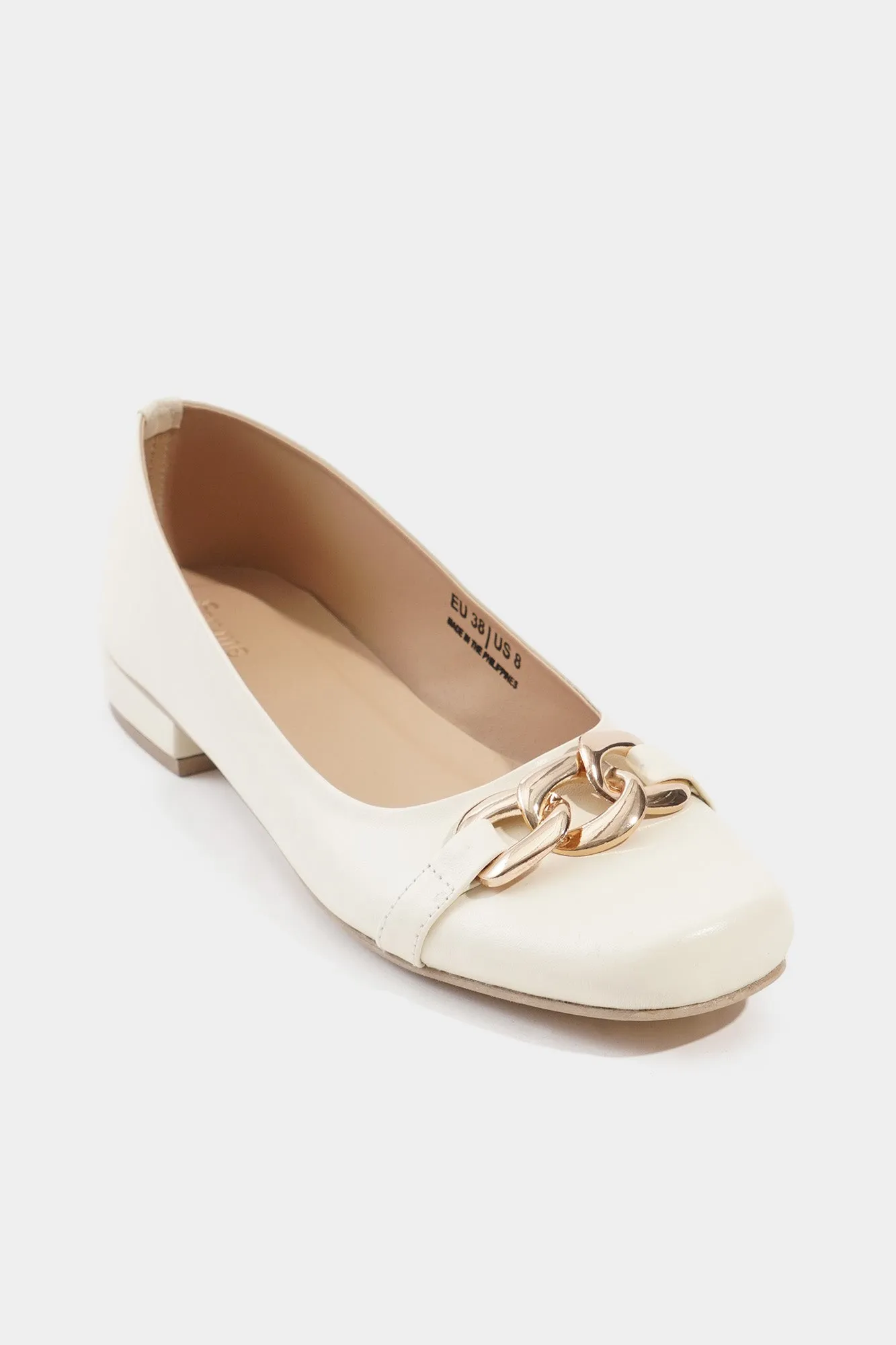 Chain Slingback Square Toe Sandals