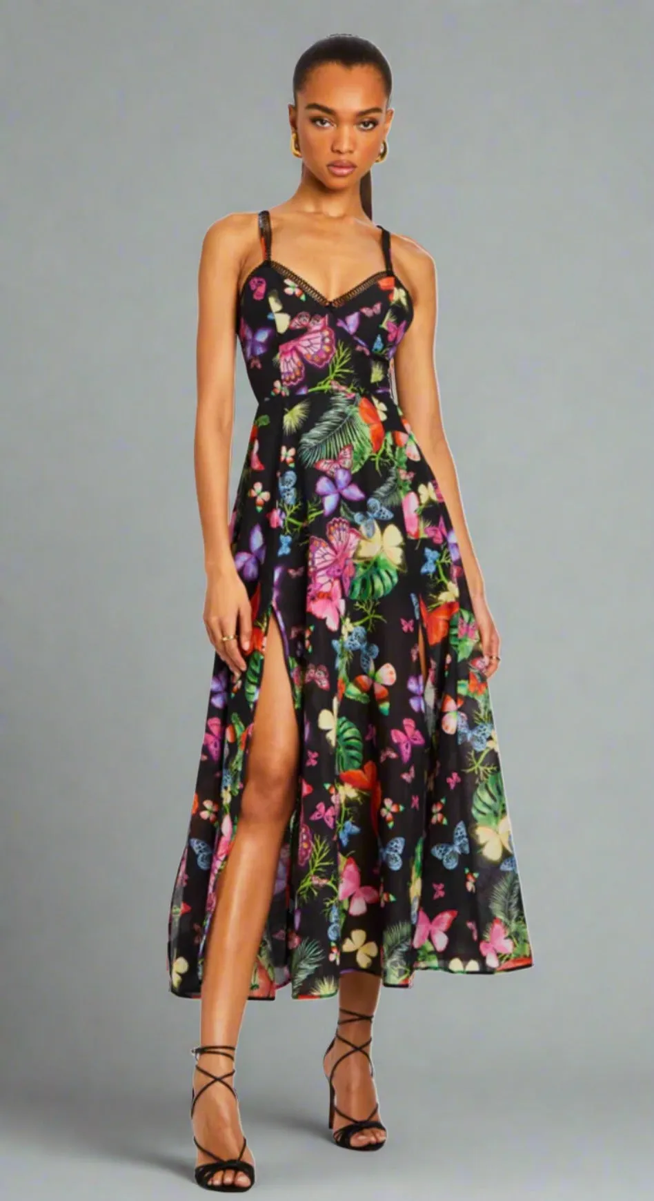 Charo Ruiz IRASO LONG DRESS- Black Borbo