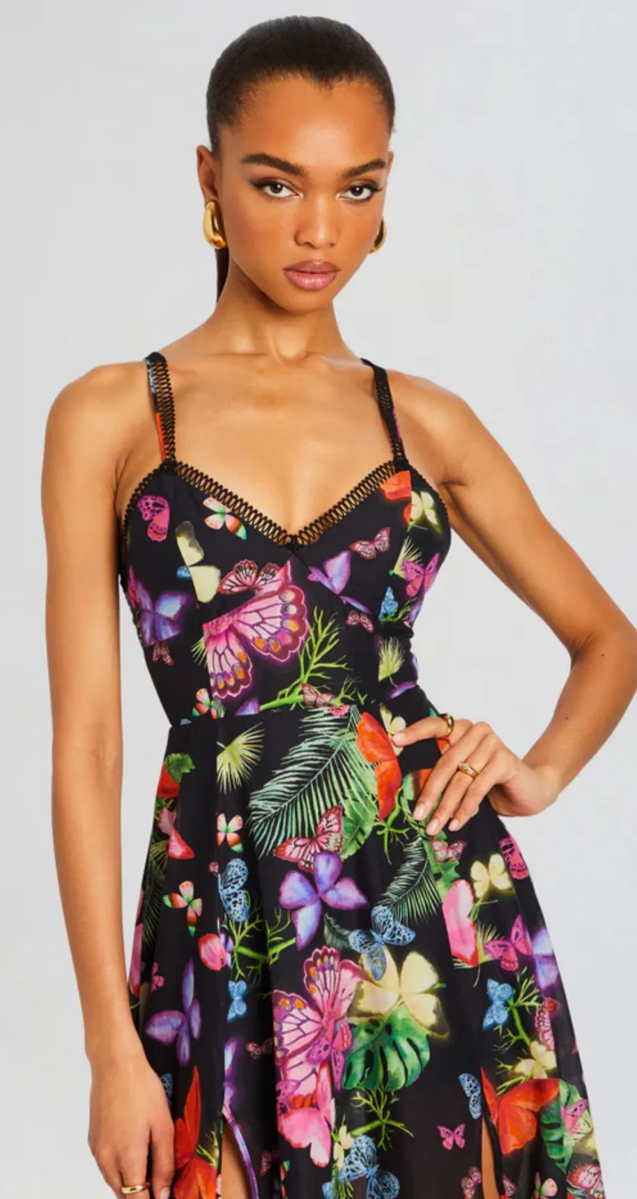 Charo Ruiz IRASO LONG DRESS- Black Borbo
