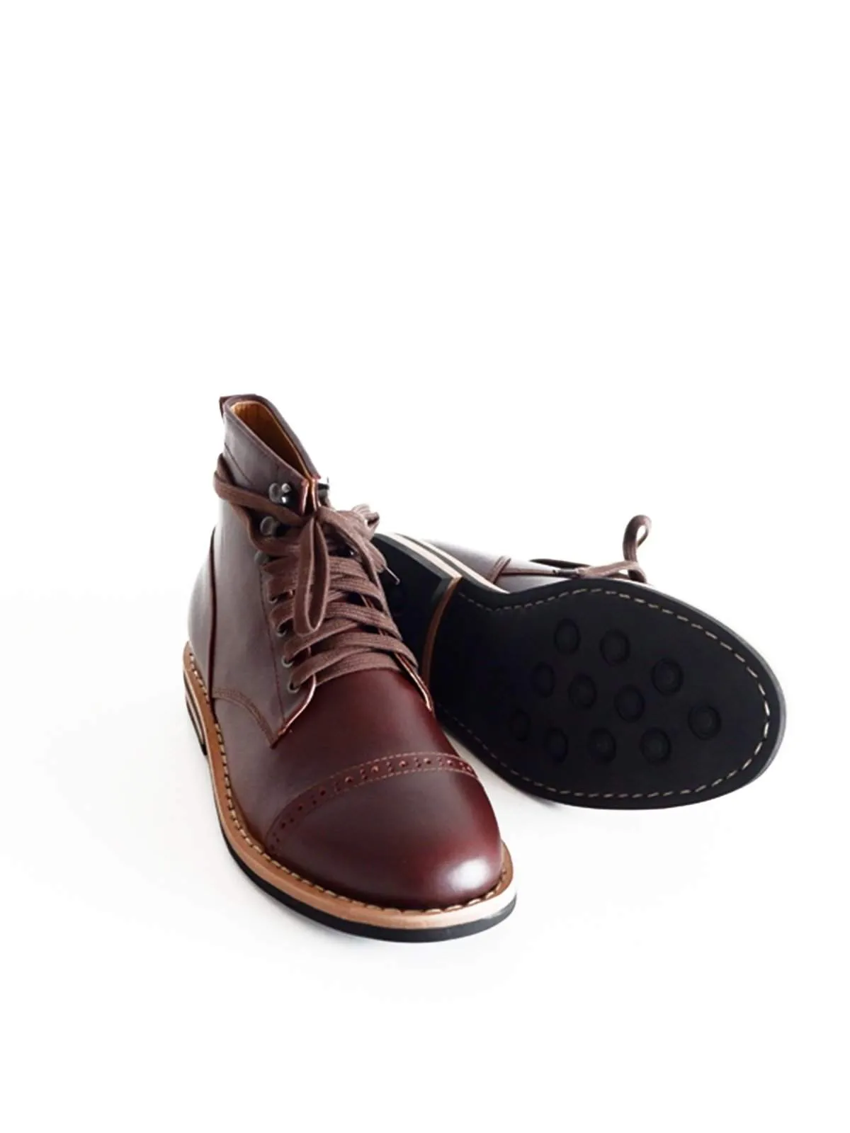 Chevalier Captoe Boots Secret Brown
