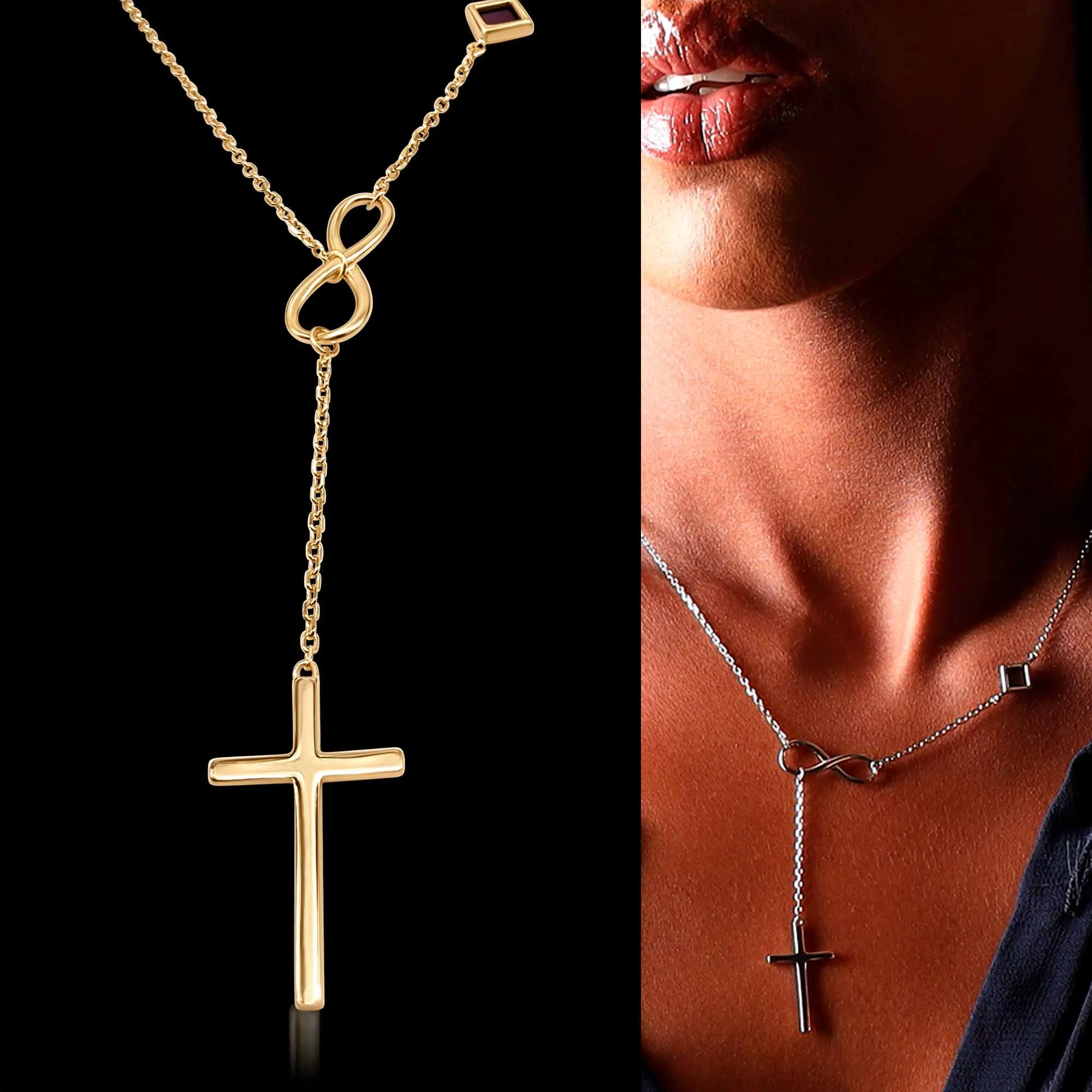 Christian Christmas Present: Cross Infinity Nano Bible - Forever Faith Necklace