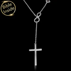 Christian Christmas Present: Cross Infinity Nano Bible - Forever Faith Necklace