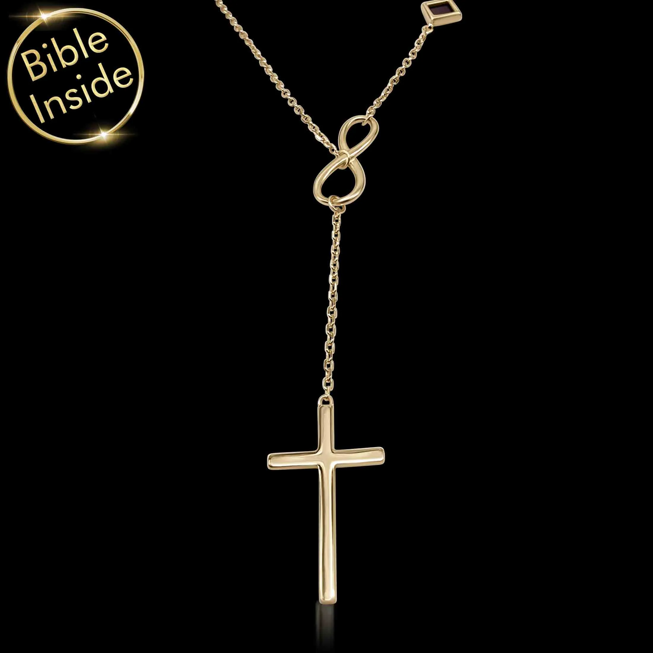 Christian Christmas Present: Cross Infinity Nano Bible - Forever Faith Necklace