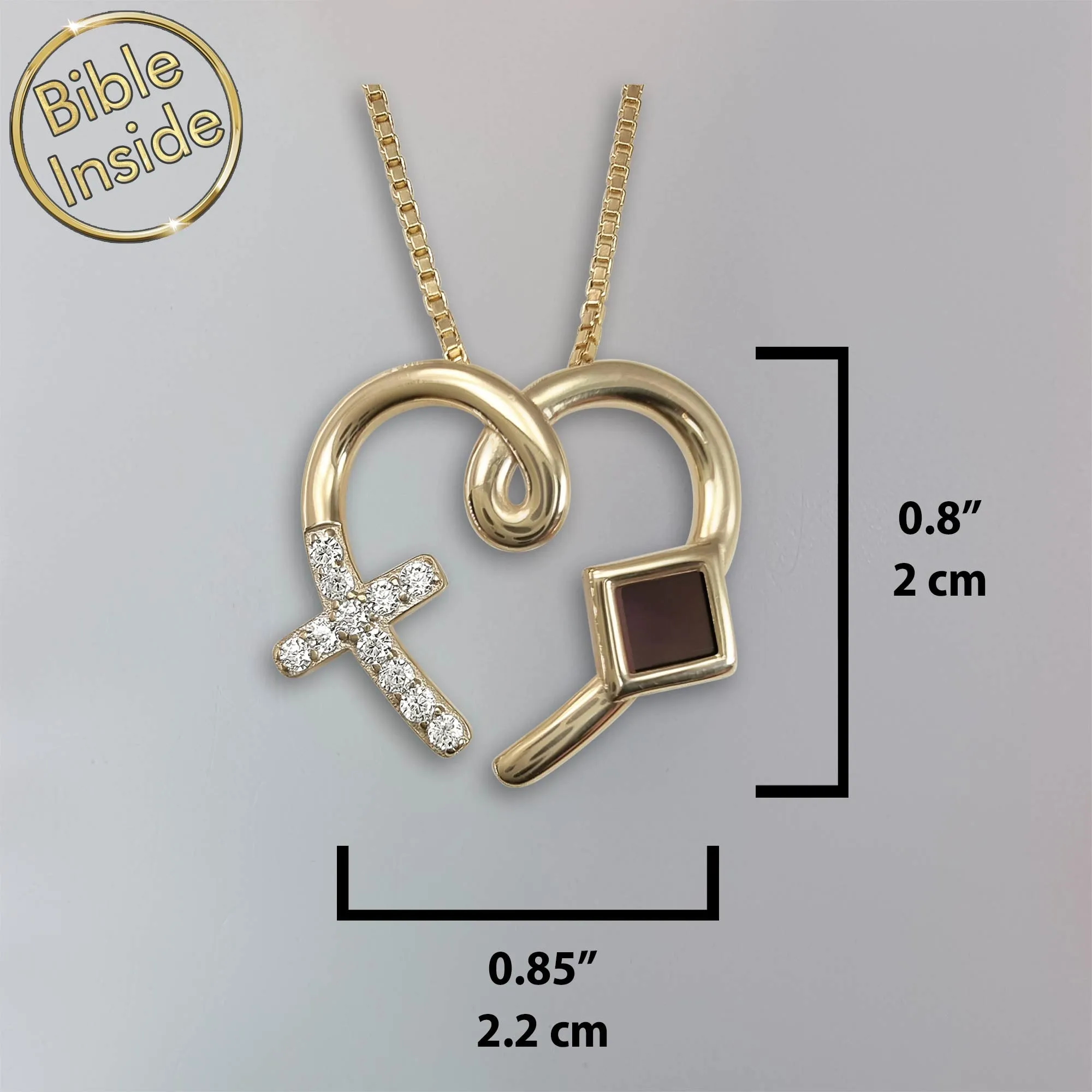 Christmas Gift For Christians with Nano Bible - Love Cross Pendant