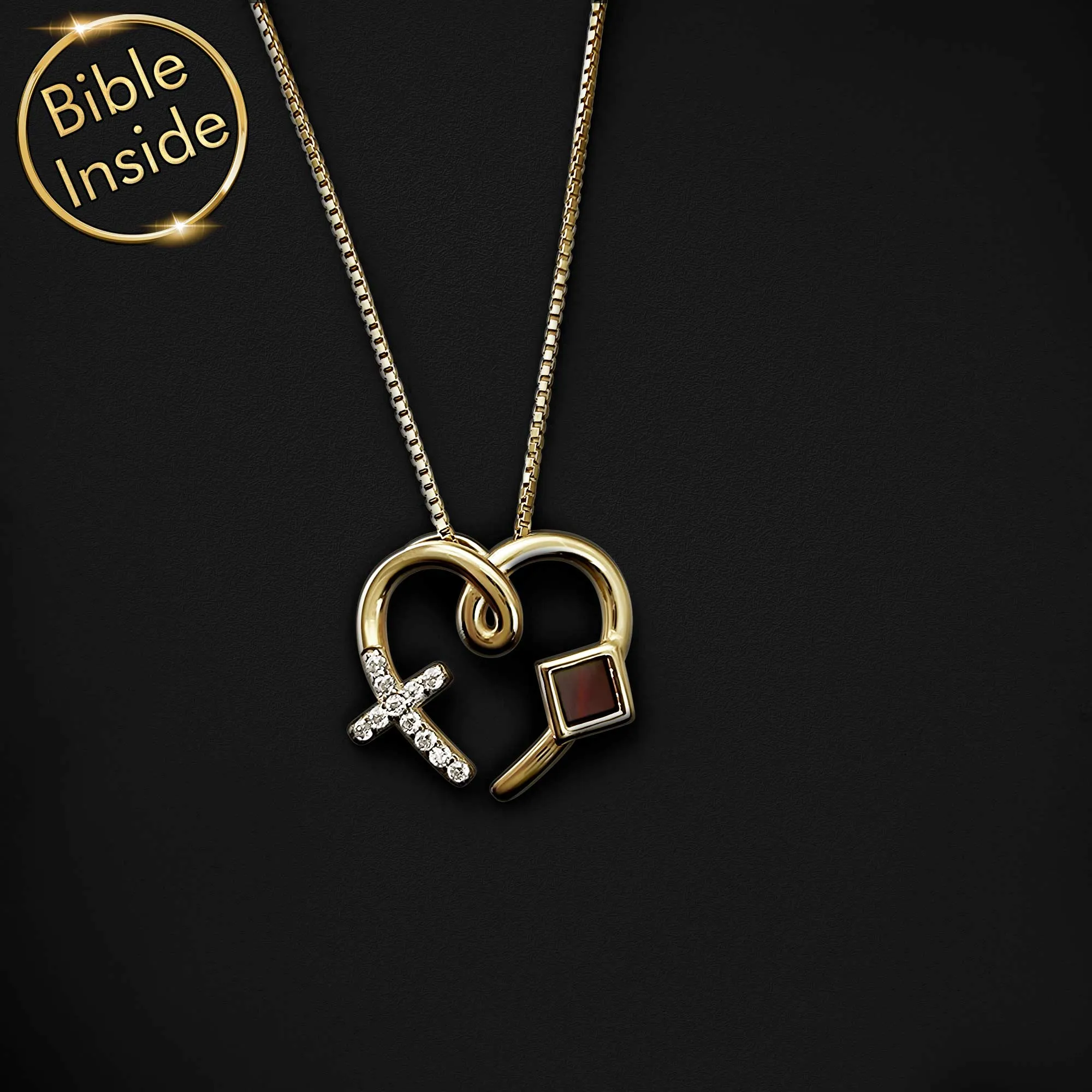 Christmas Gift For Christians with Nano Bible - Love Cross Pendant