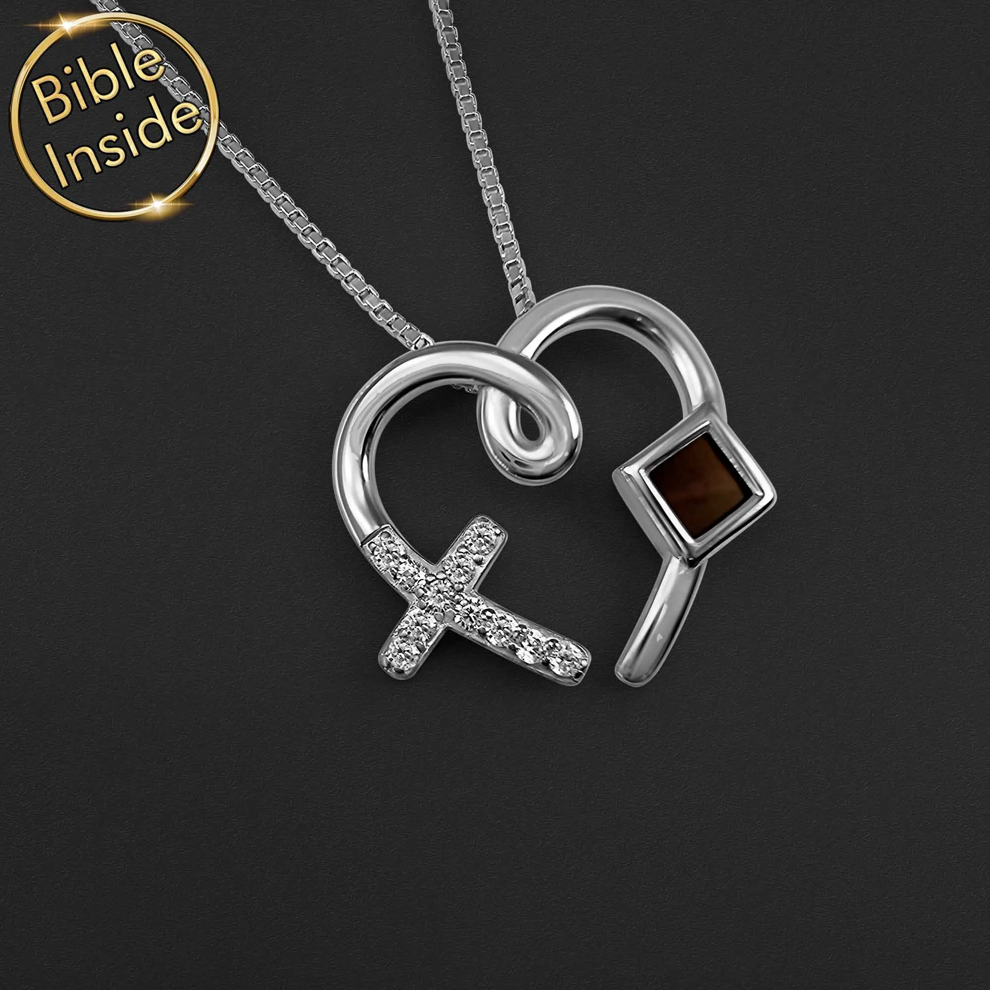 Christmas Gift For Christians with Nano Bible - Love Cross Pendant