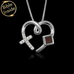 Christmas Gift For Christians with Nano Bible - Love Cross Pendant