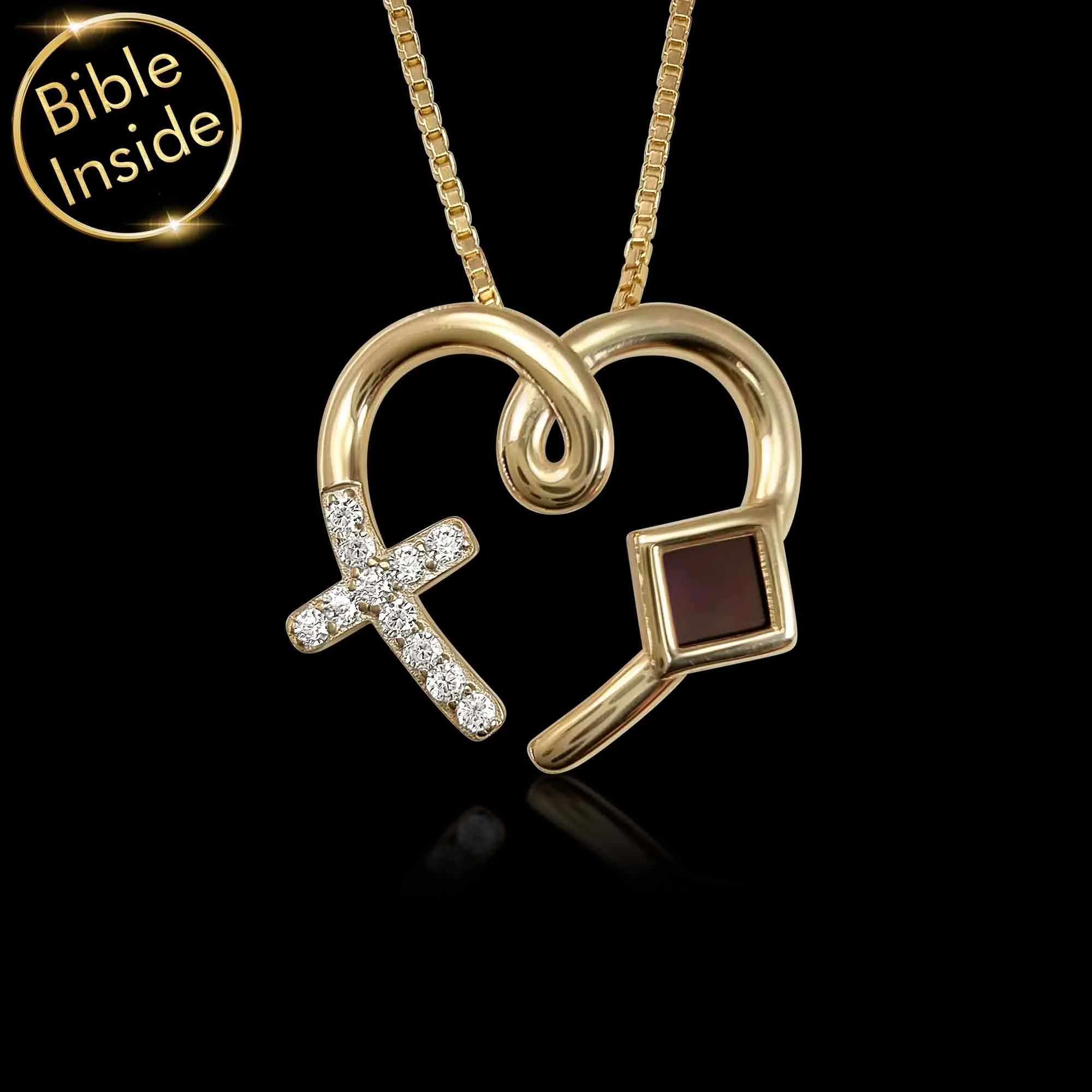 Christmas Gift For Christians with Nano Bible - Love Cross Pendant