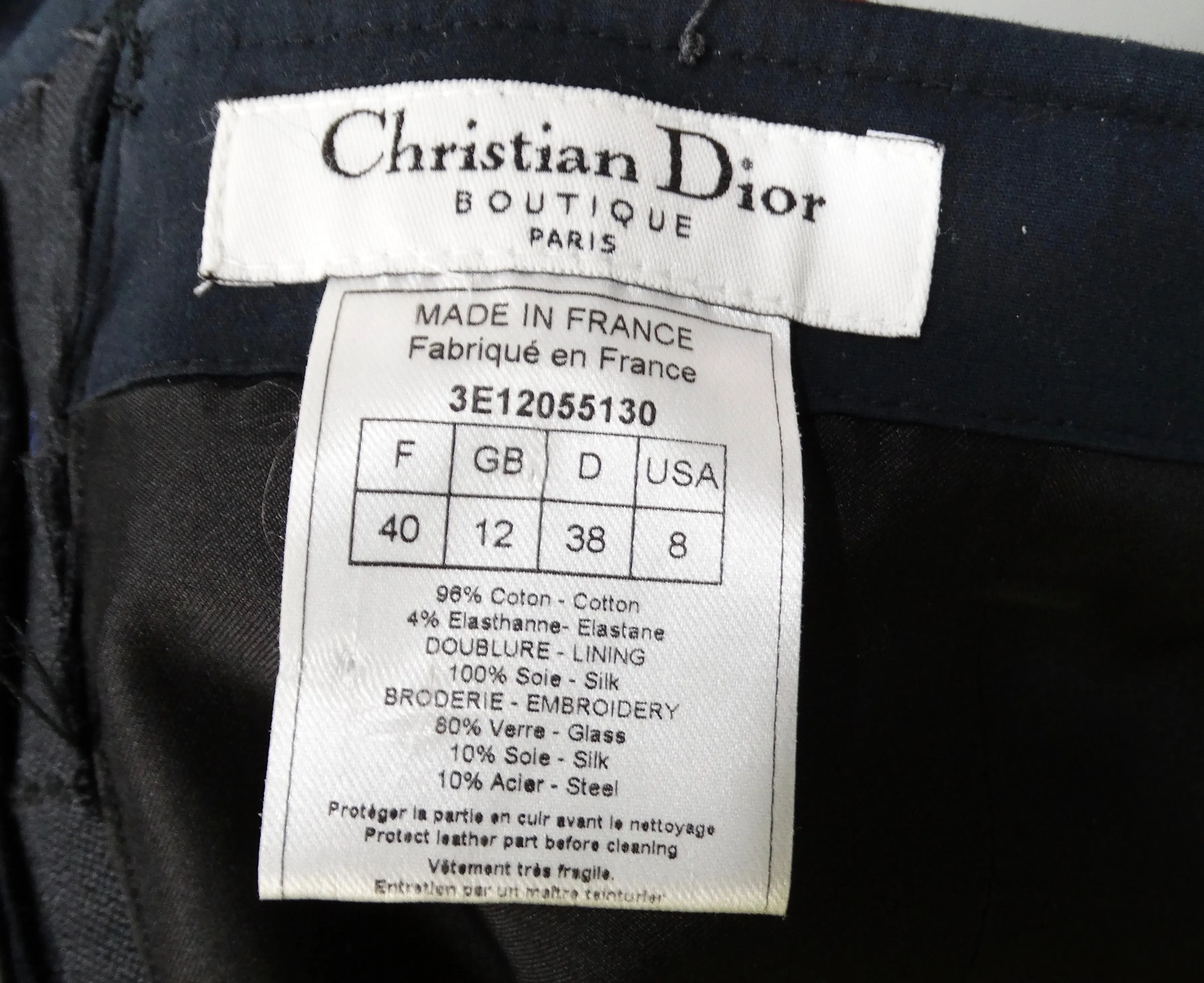 Circa 2003 John Galliano for Christian Dior Boutique Black Beaded Corset Top