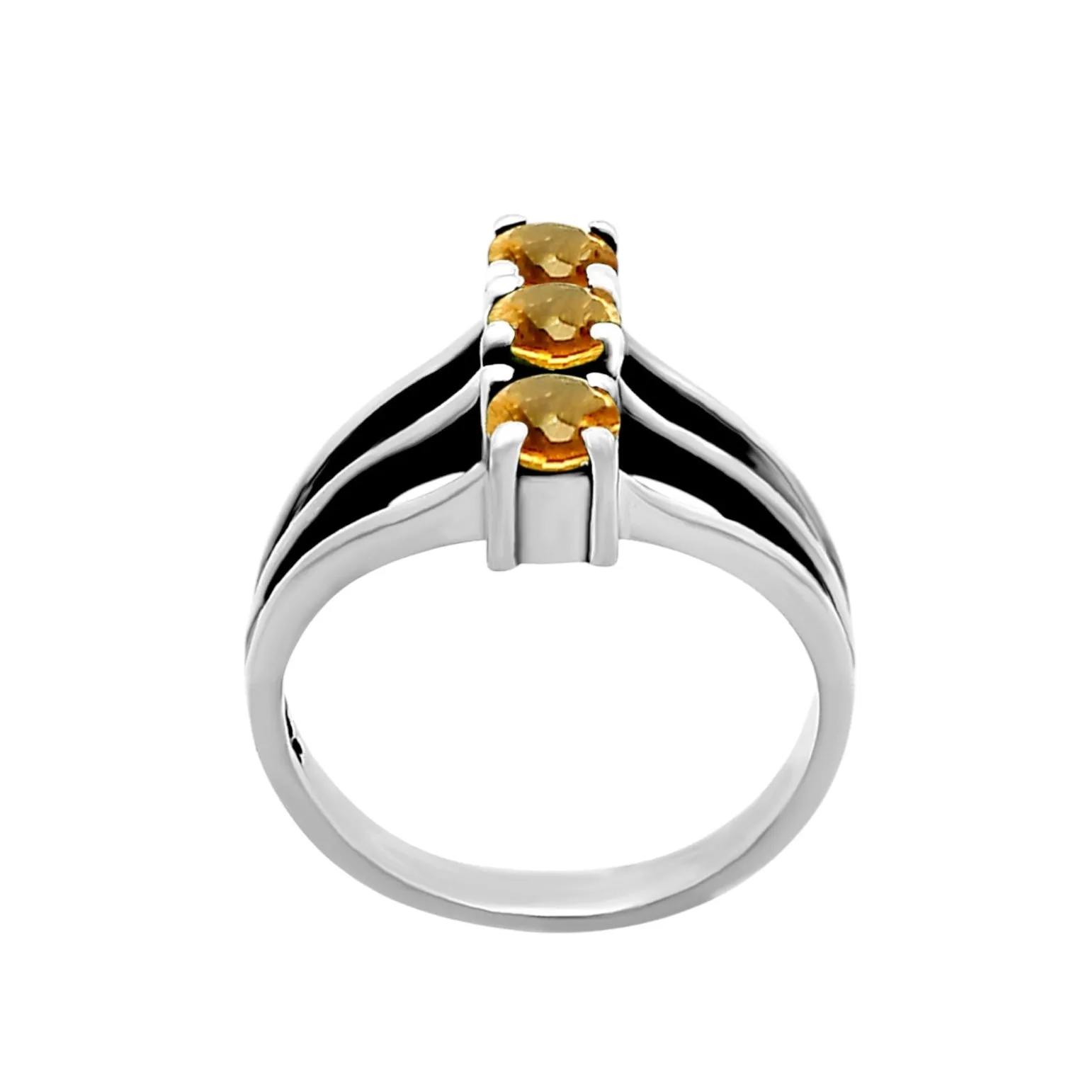 Citrine Solid 925 Sterling Silver Ring 5