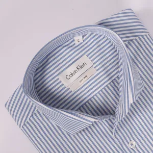 CK Blue & White Pencil Striped Shirt