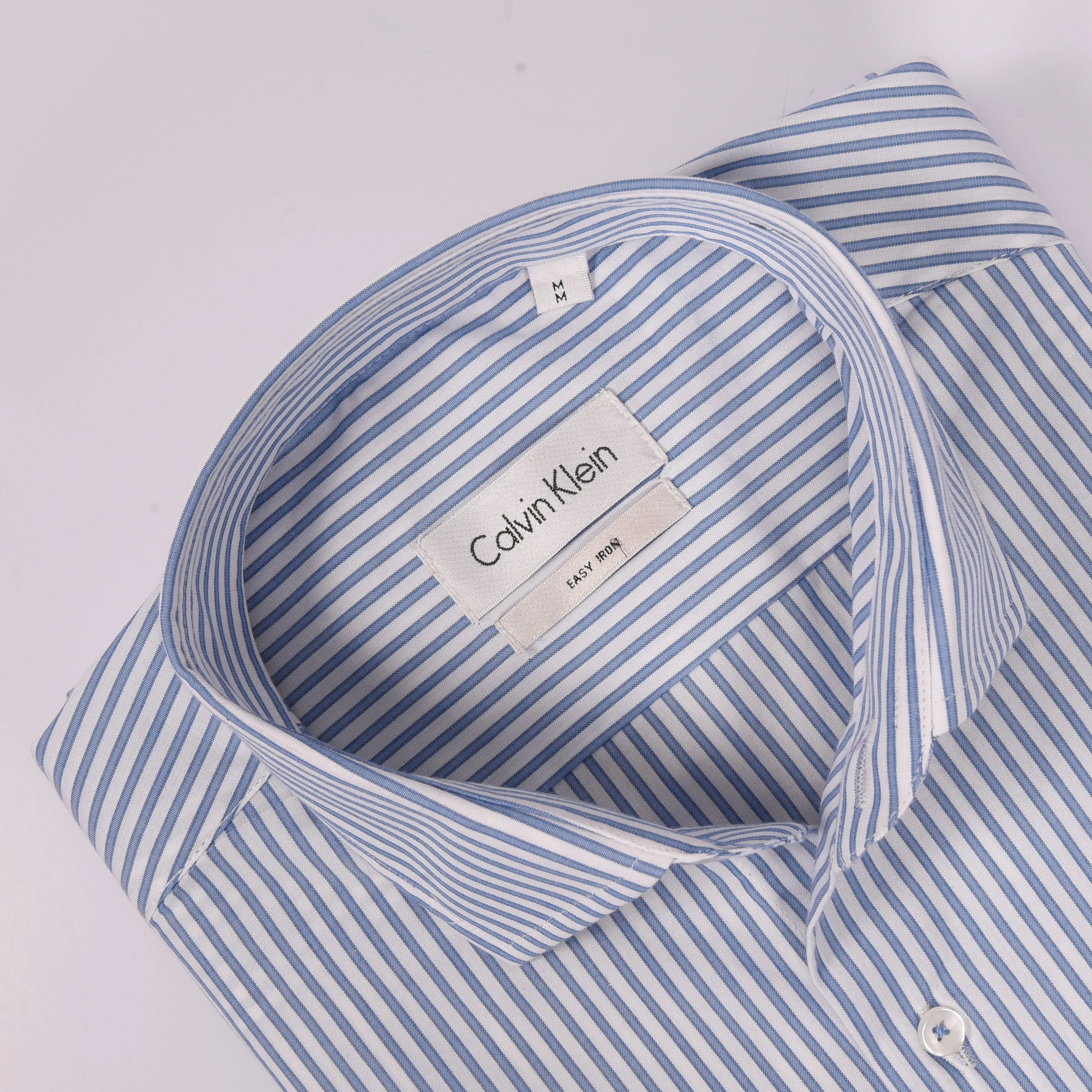 CK Blue & White Pencil Striped Shirt